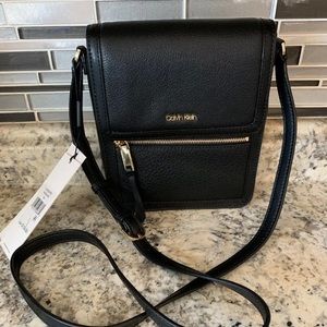 Calvin Klein L-Maldives Black Xbody Leather Purse